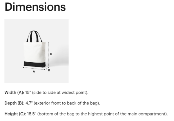 Bag Dimensions